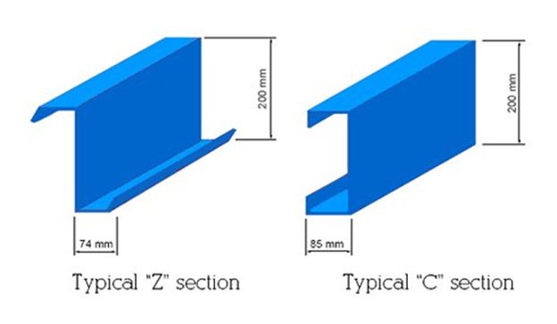 C & Z Section Profile Drawings